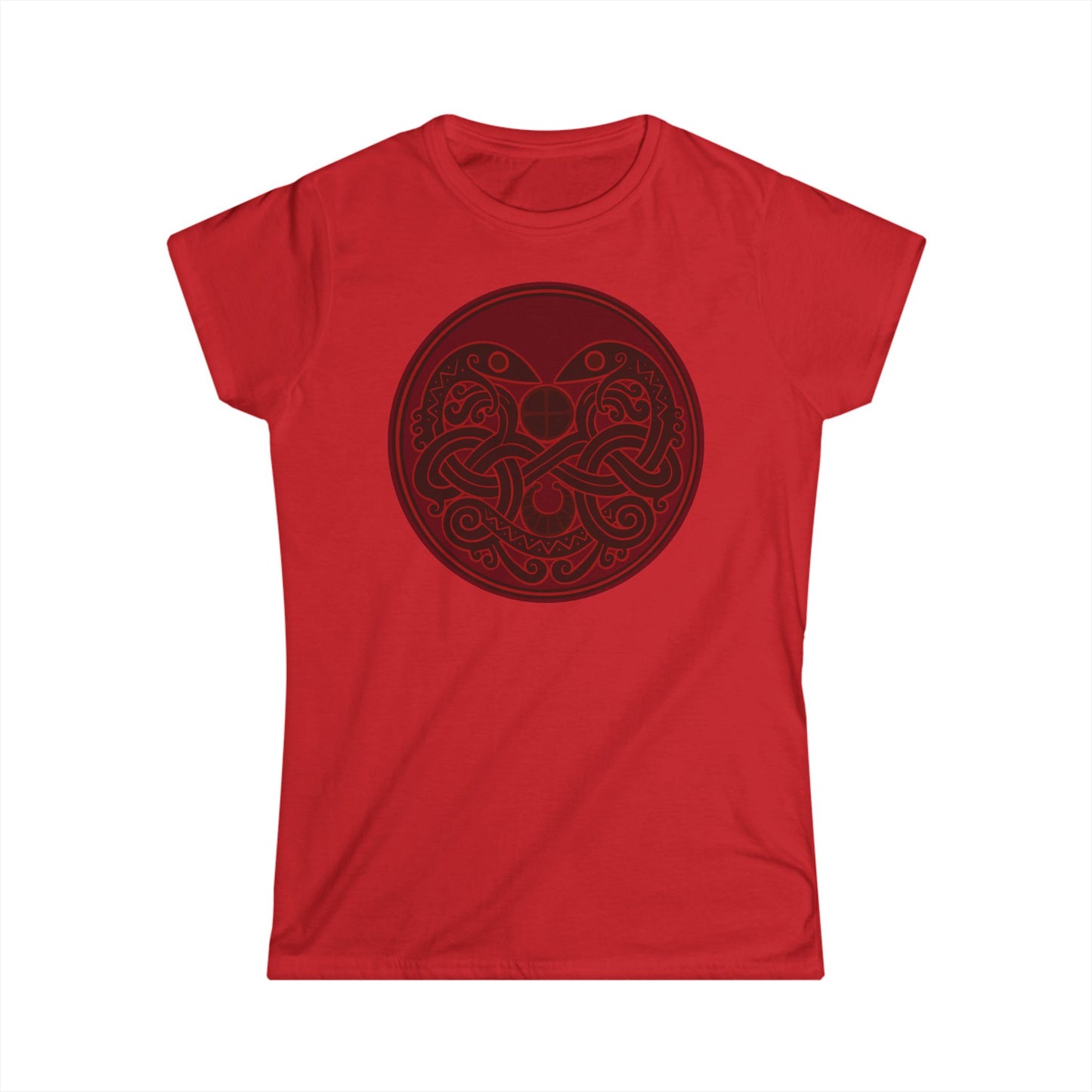 Viking Snake Cult Tee (Red) Women's Softstyle T-Shirt