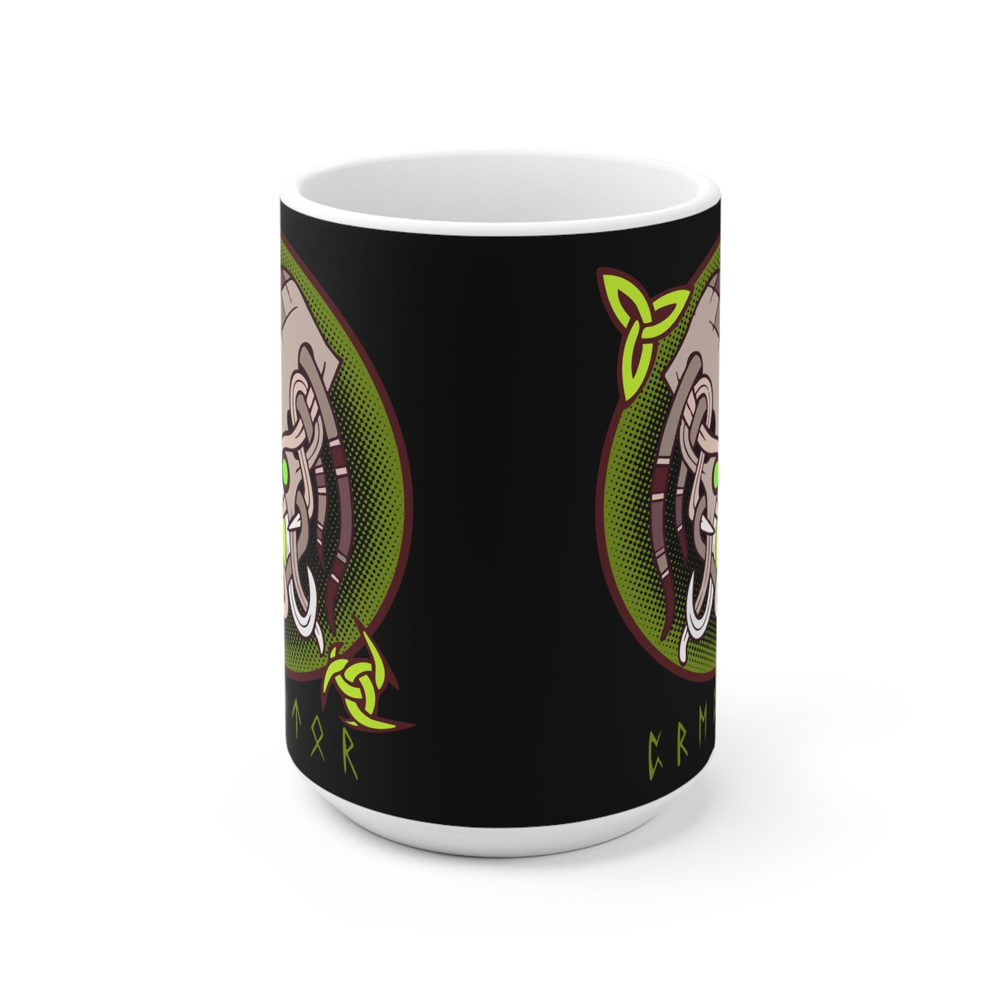 Viking-Inspired Ceramic Mug - Norse Mythology Design