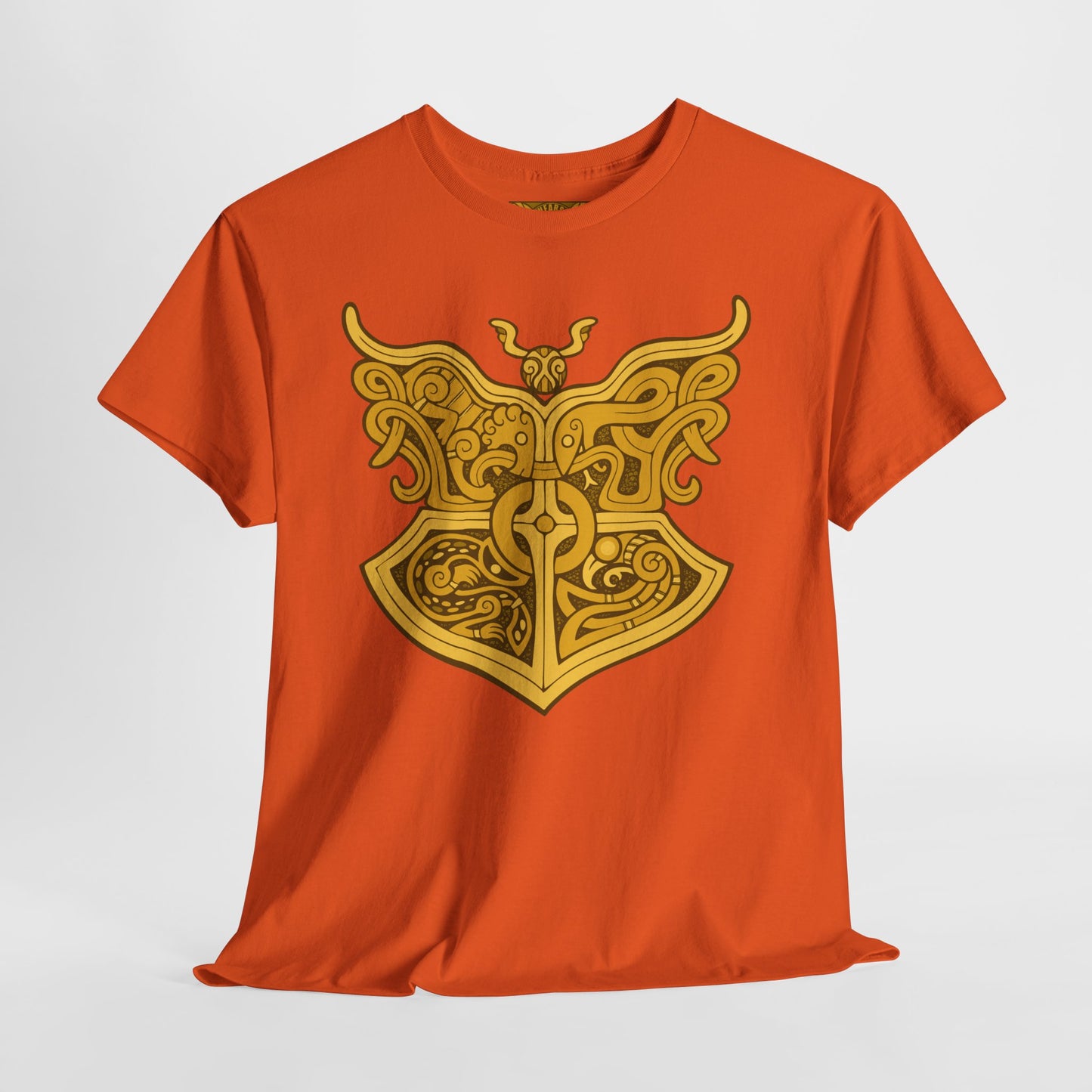 Gold Viking Style Animals Crest Unisex Tee