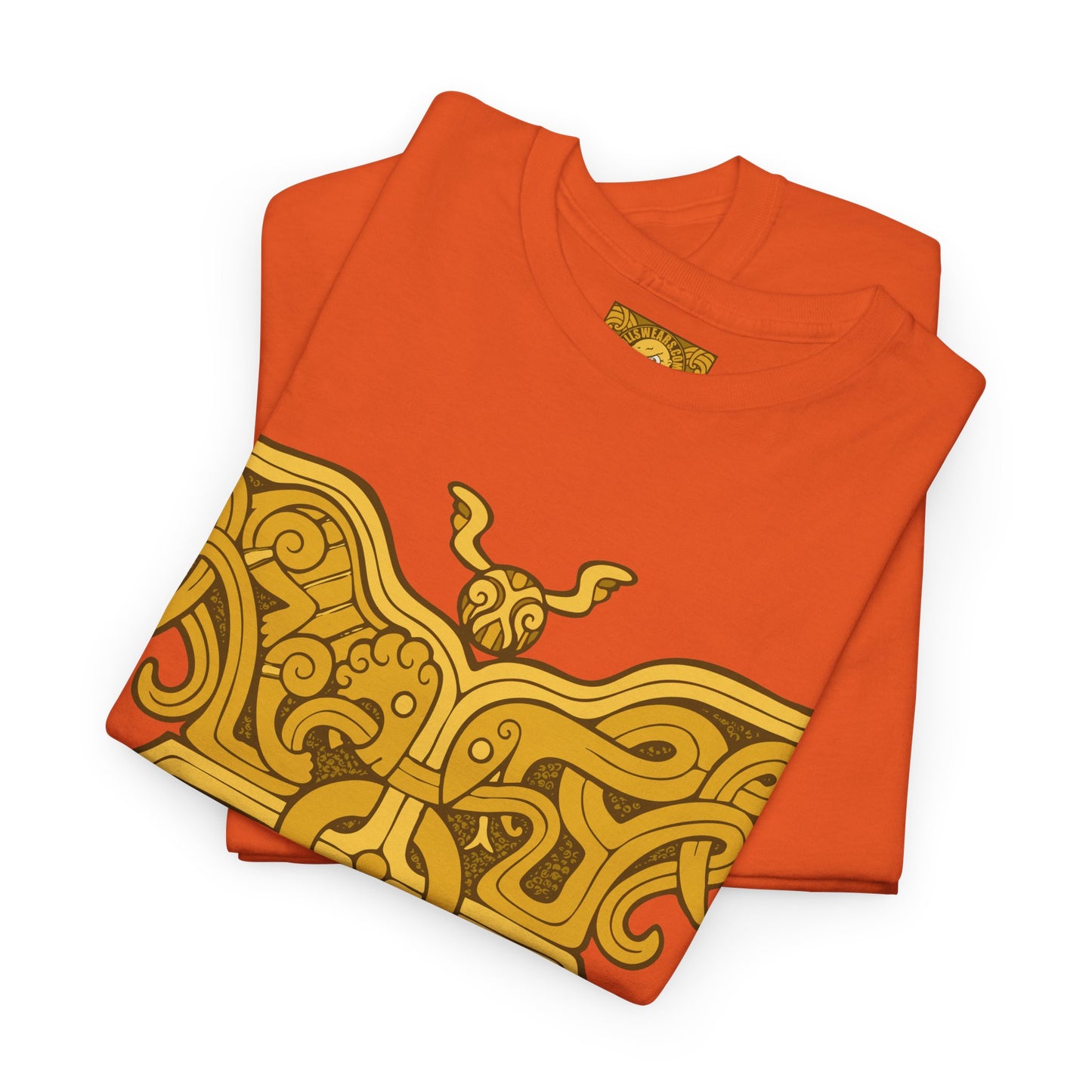 Gold Viking Style Animals Crest Unisex Tee