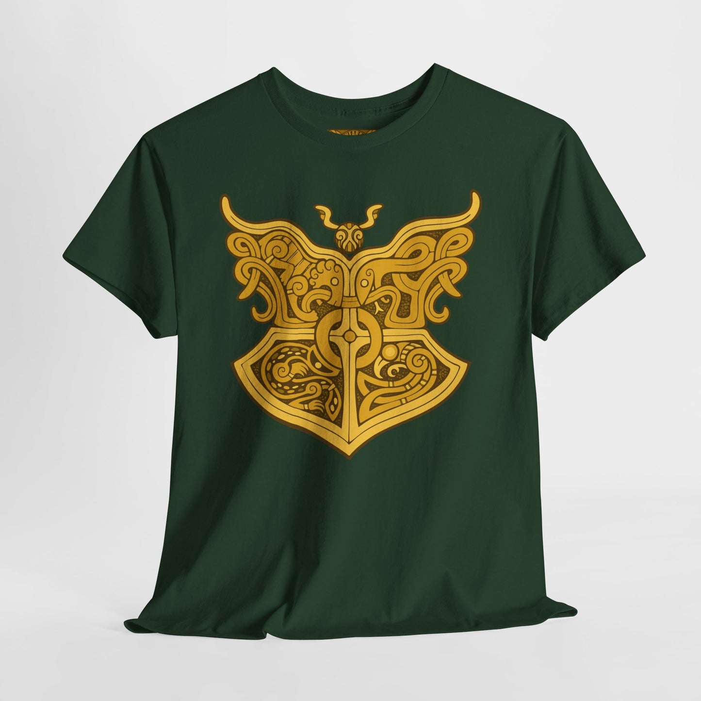 Gold Viking Style Animals Crest Unisex Tee