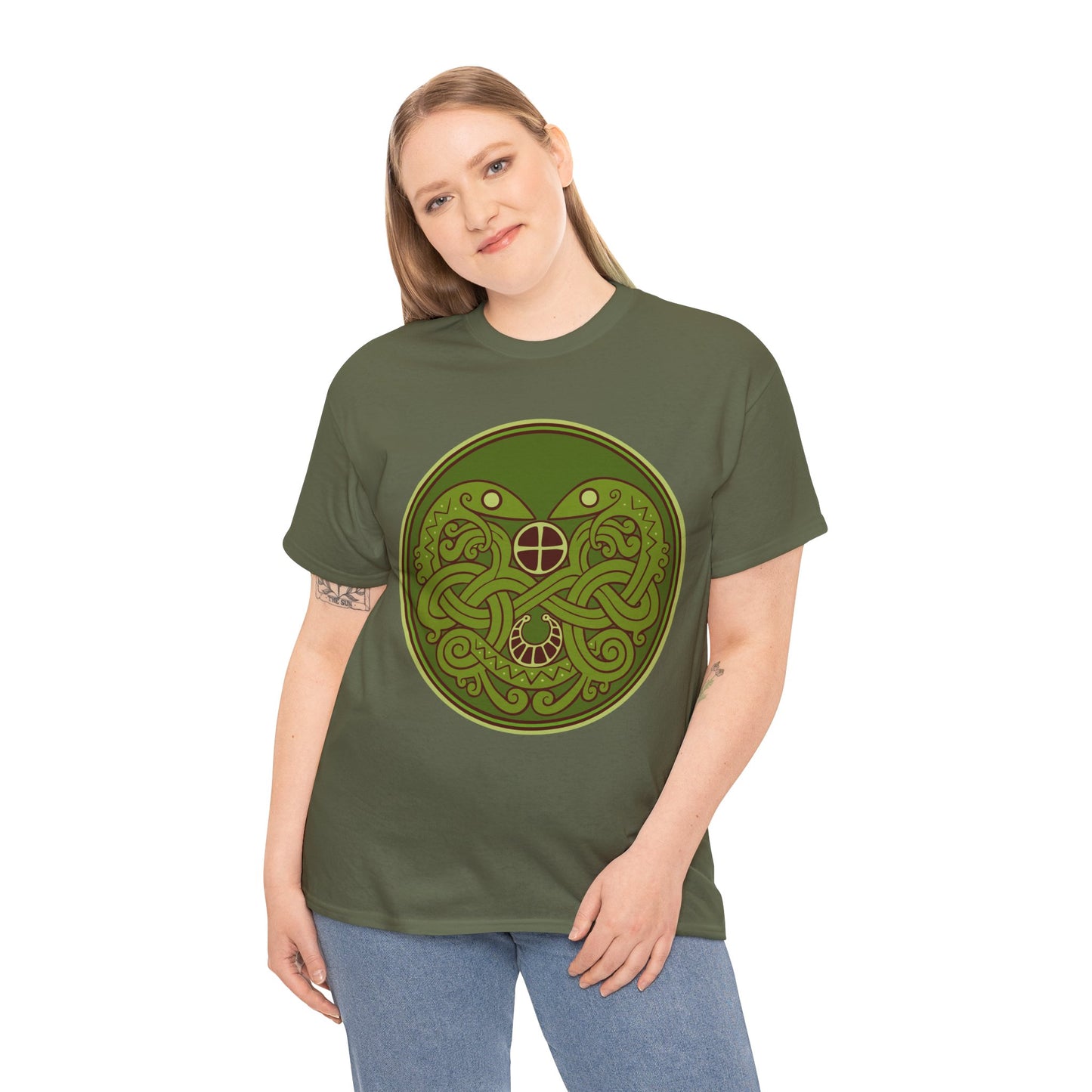 Viking Snake Cult Tee (green) Unisex T-Shirt