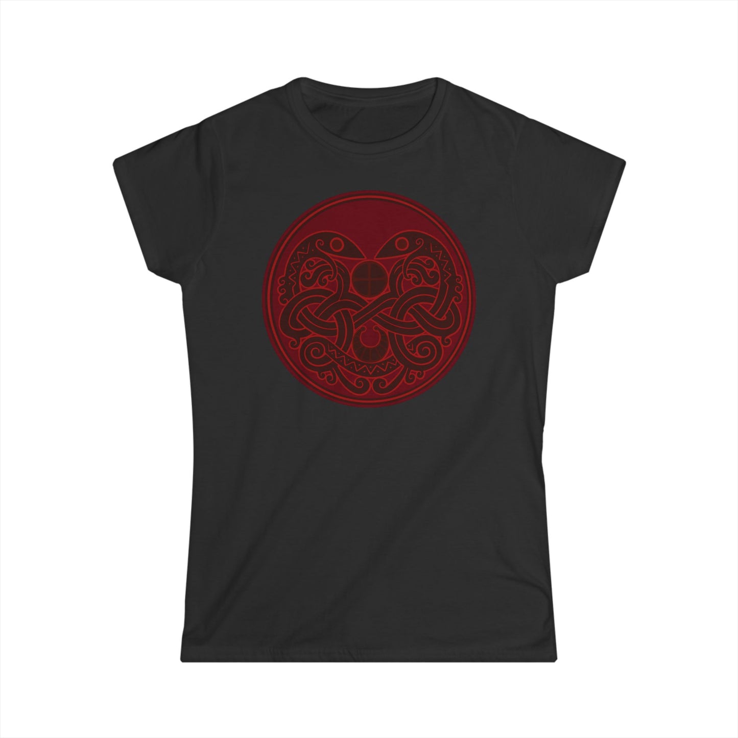 Viking Snake Cult Tee (Red) Women's Softstyle T-Shirt