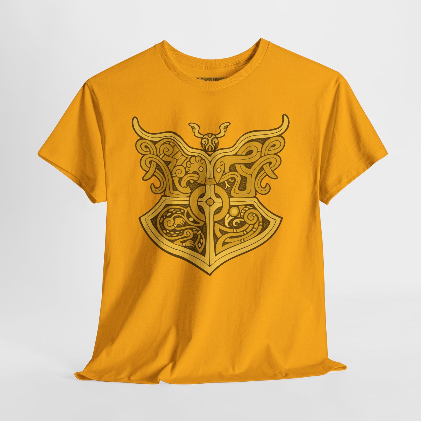 Gold Viking Style Animals Crest Unisex Tee