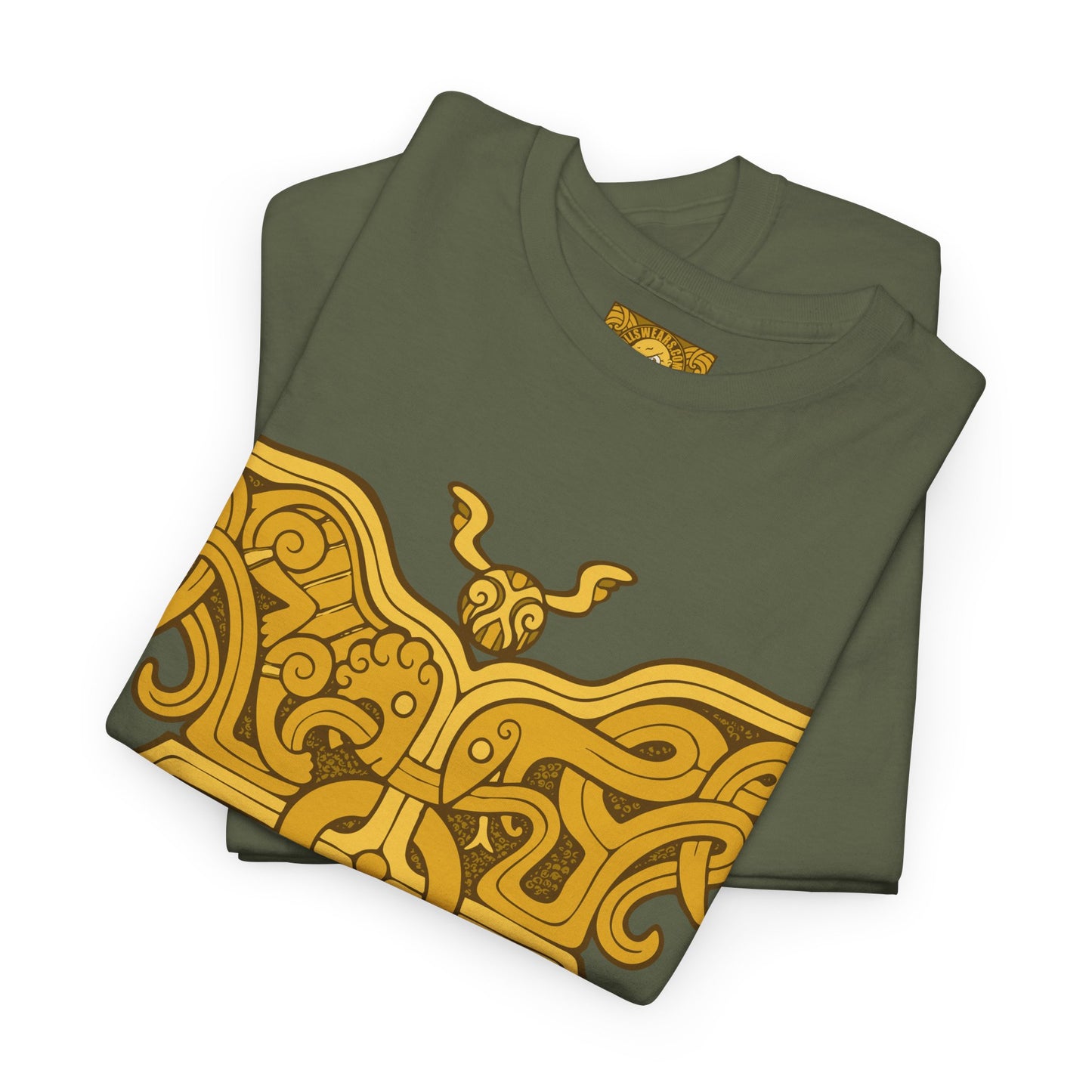 Gold Viking Style Animals Crest Unisex Tee