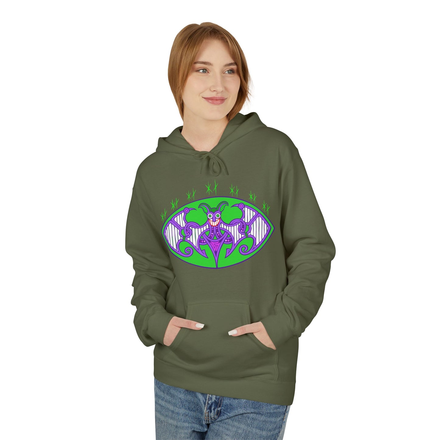 Viking Grinning Jester Hoodie