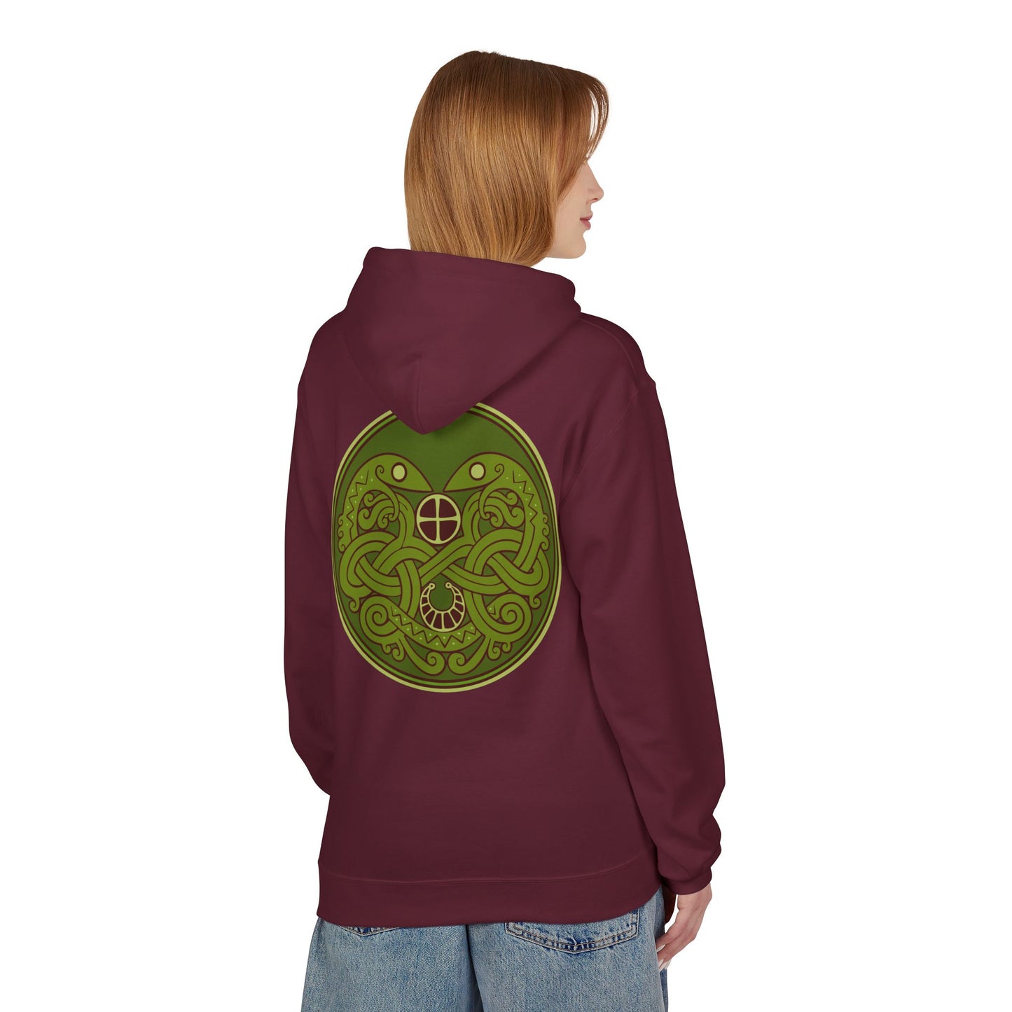 Trollswears.com Hoodie with Snake-Cult Back print