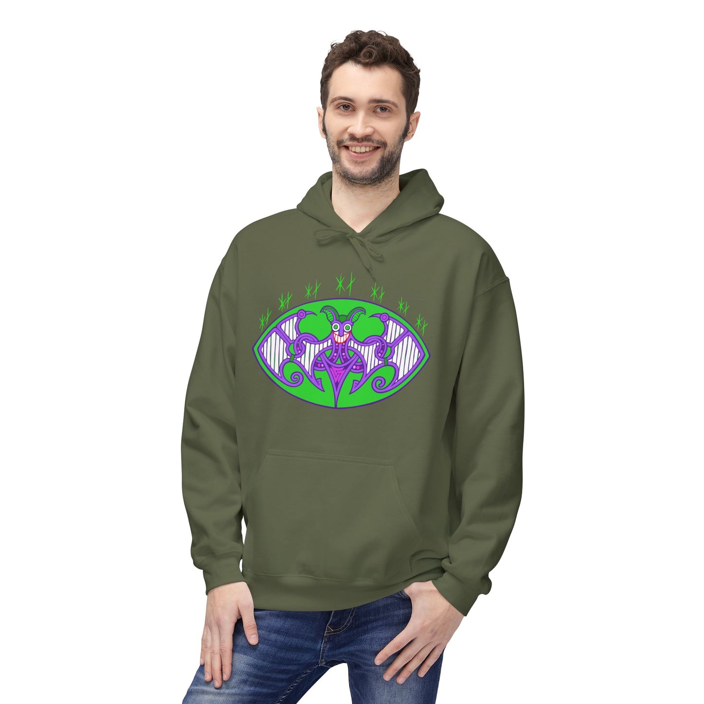 Viking Grinning Jester Hoodie