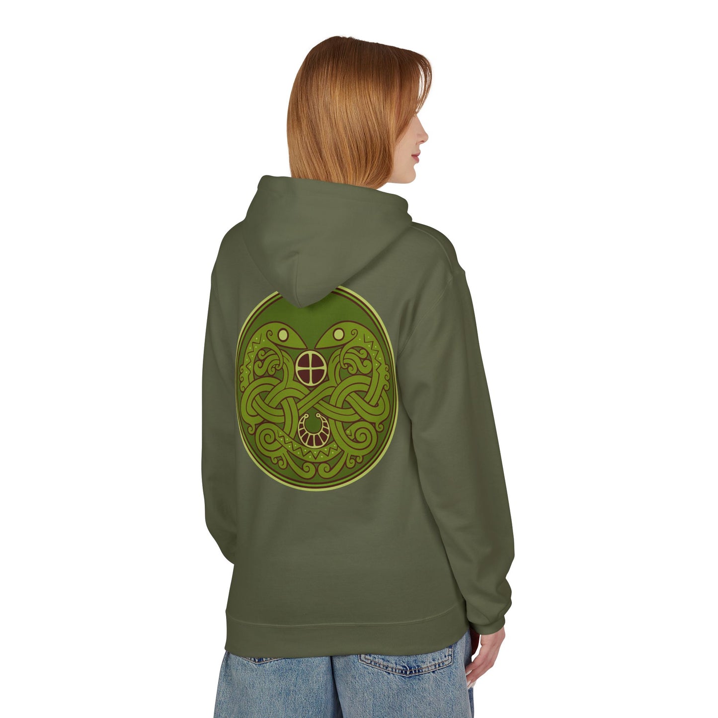 Trollswears.com Hoodie with Snake-Cult Back print