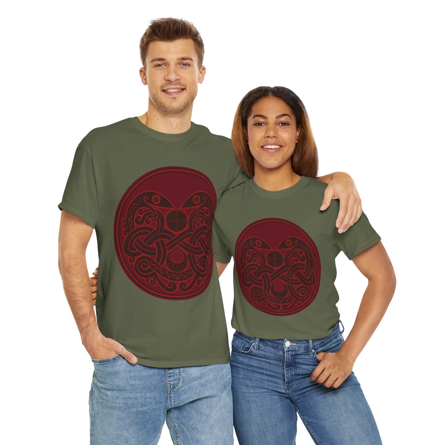 Viking Snake Cult Tee (Red) Unisex T-Shirt