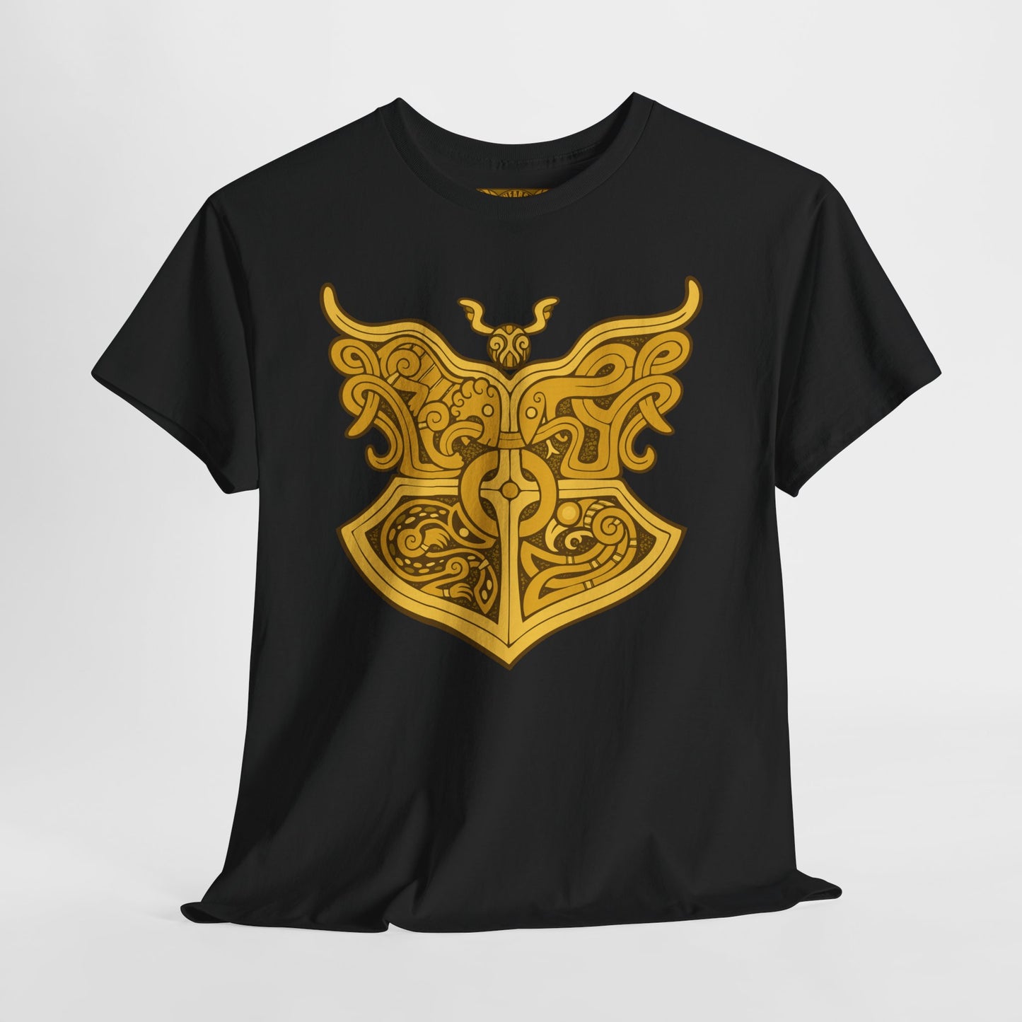 Gold Viking Style Animals Crest Unisex Tee