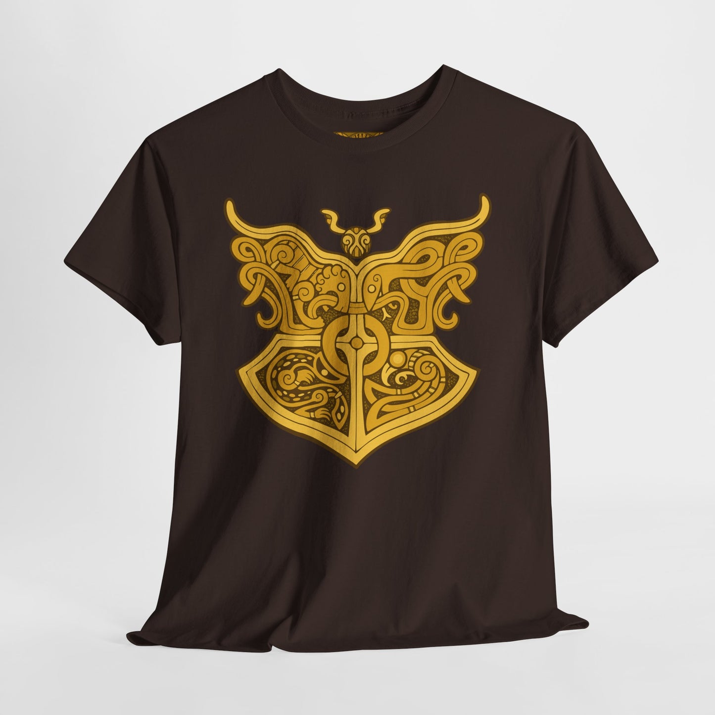 Gold Viking Style Animals Crest Unisex Tee