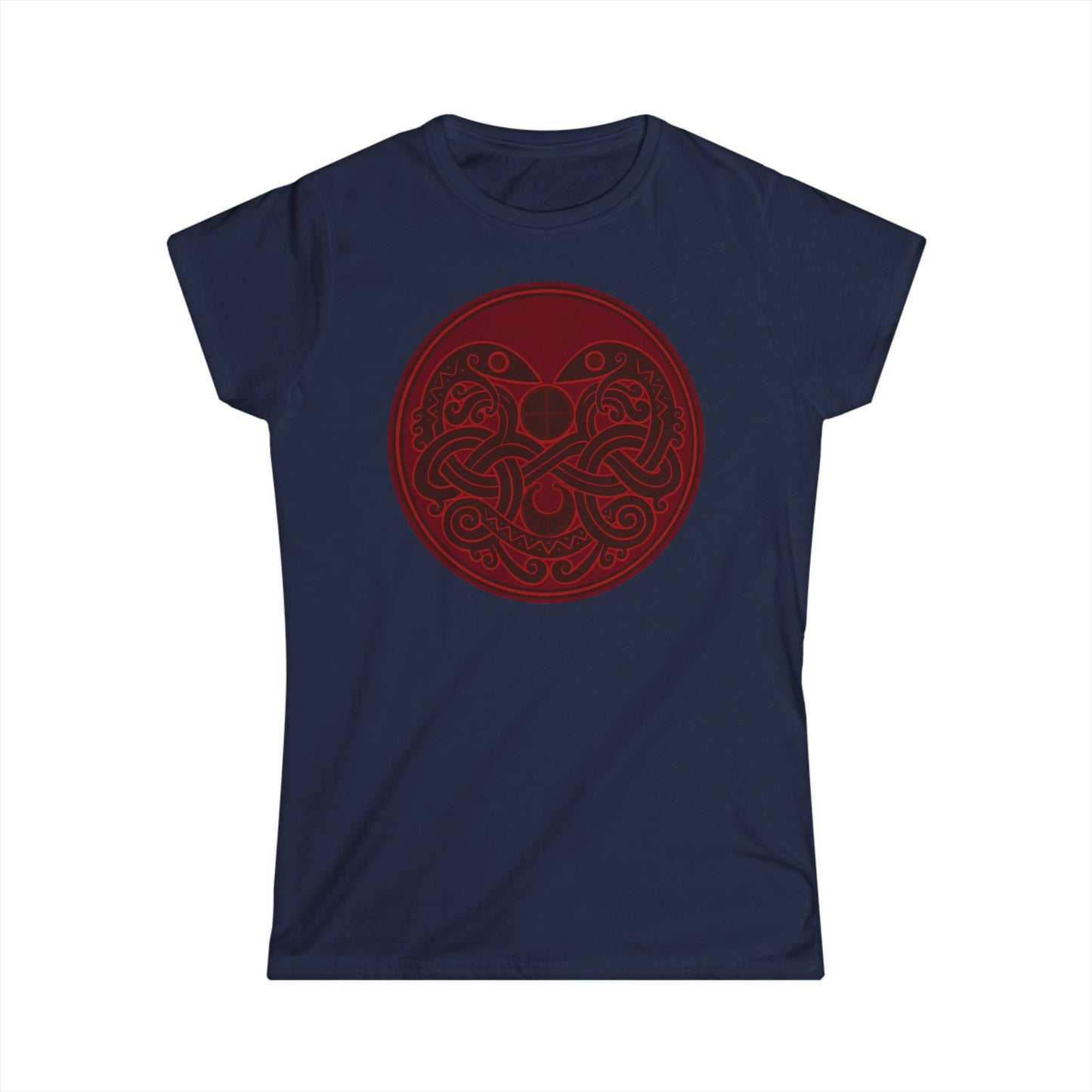 Viking Snake Cult Tee (Red) Women's Softstyle T-Shirt