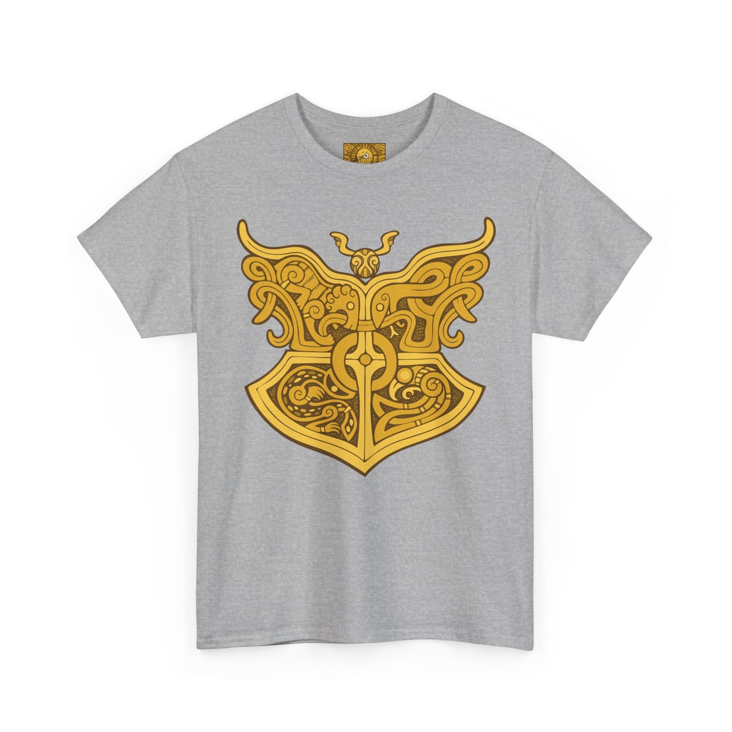 Gold Viking Style Animals Crest Unisex Tee