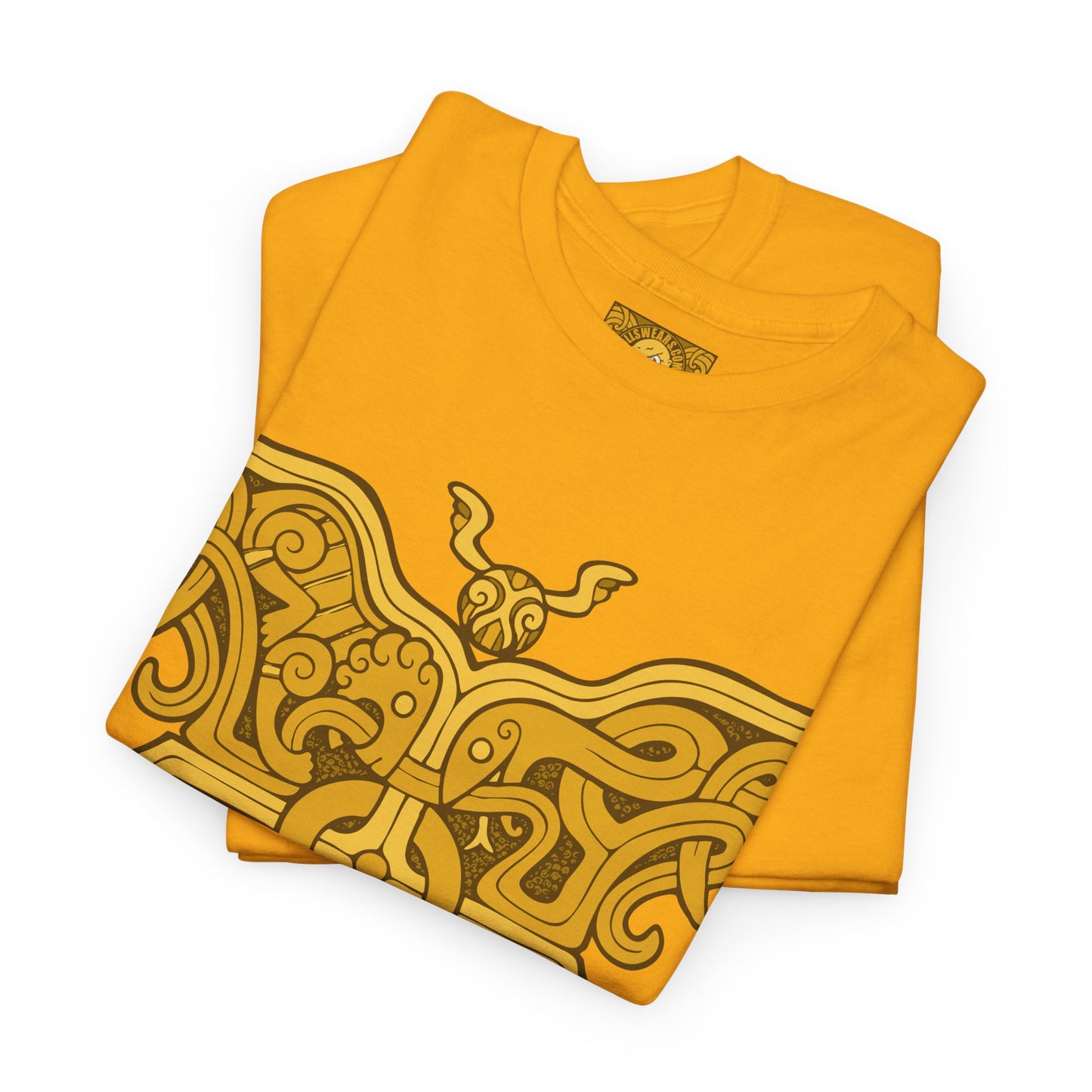 Gold Viking Style Animals Crest Unisex Tee