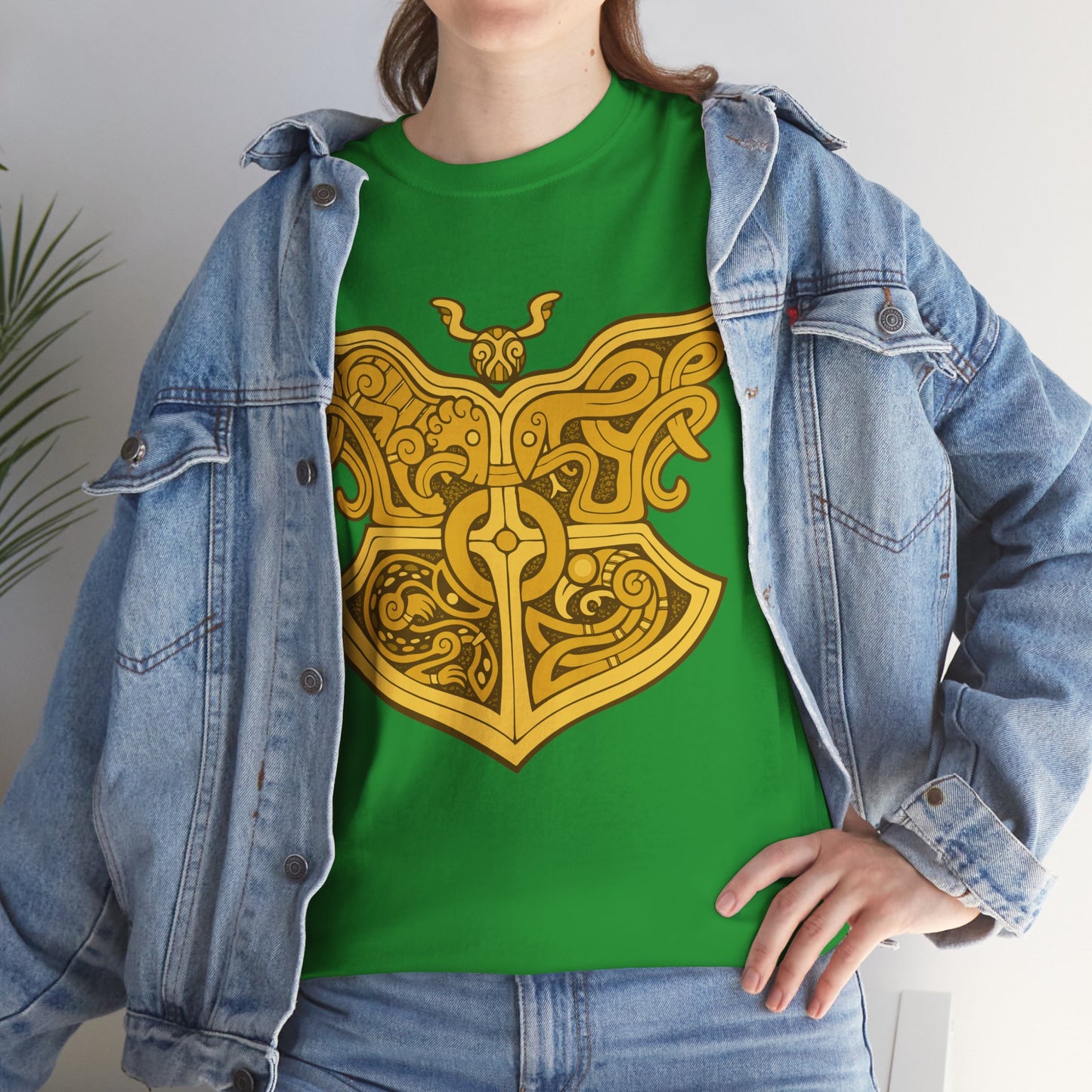 Gold Viking Style Animals Crest Unisex Tee