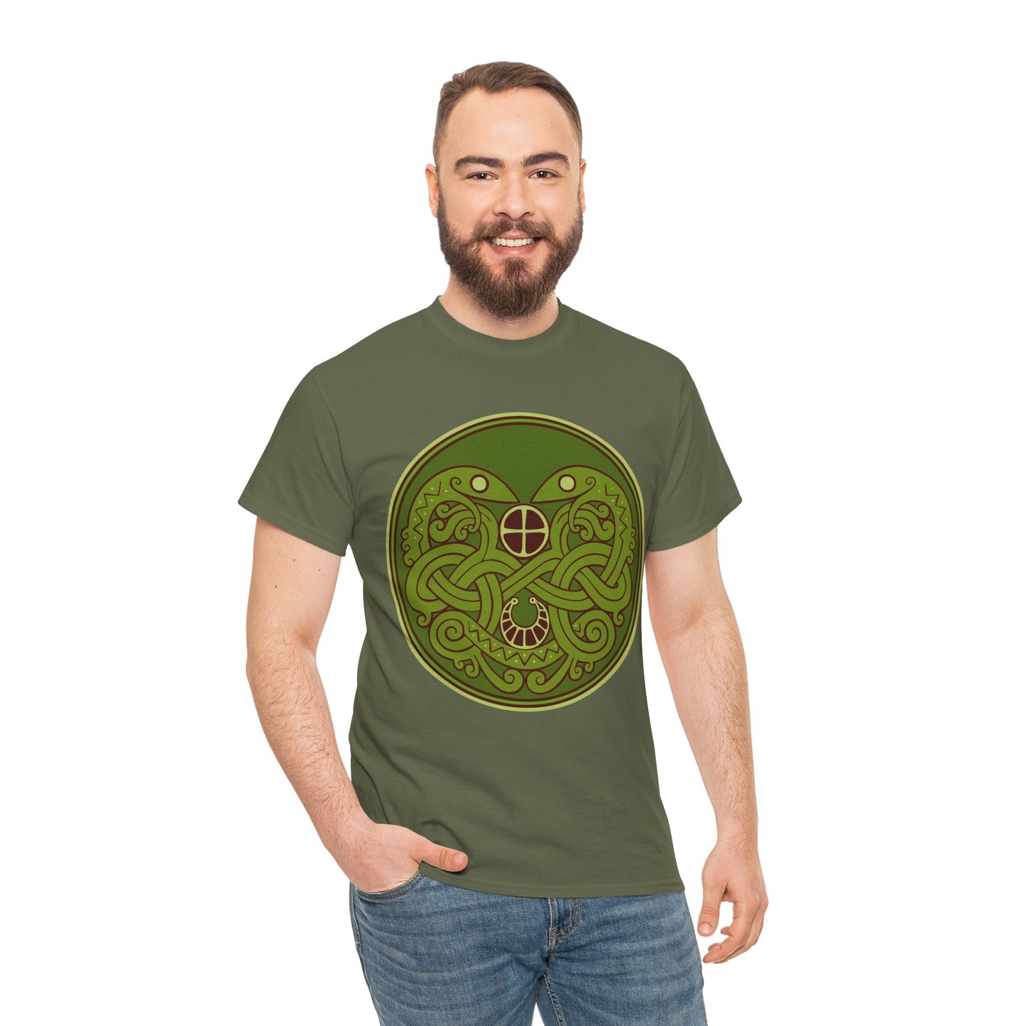 Viking Snake Cult Tee (green) Unisex T-Shirt