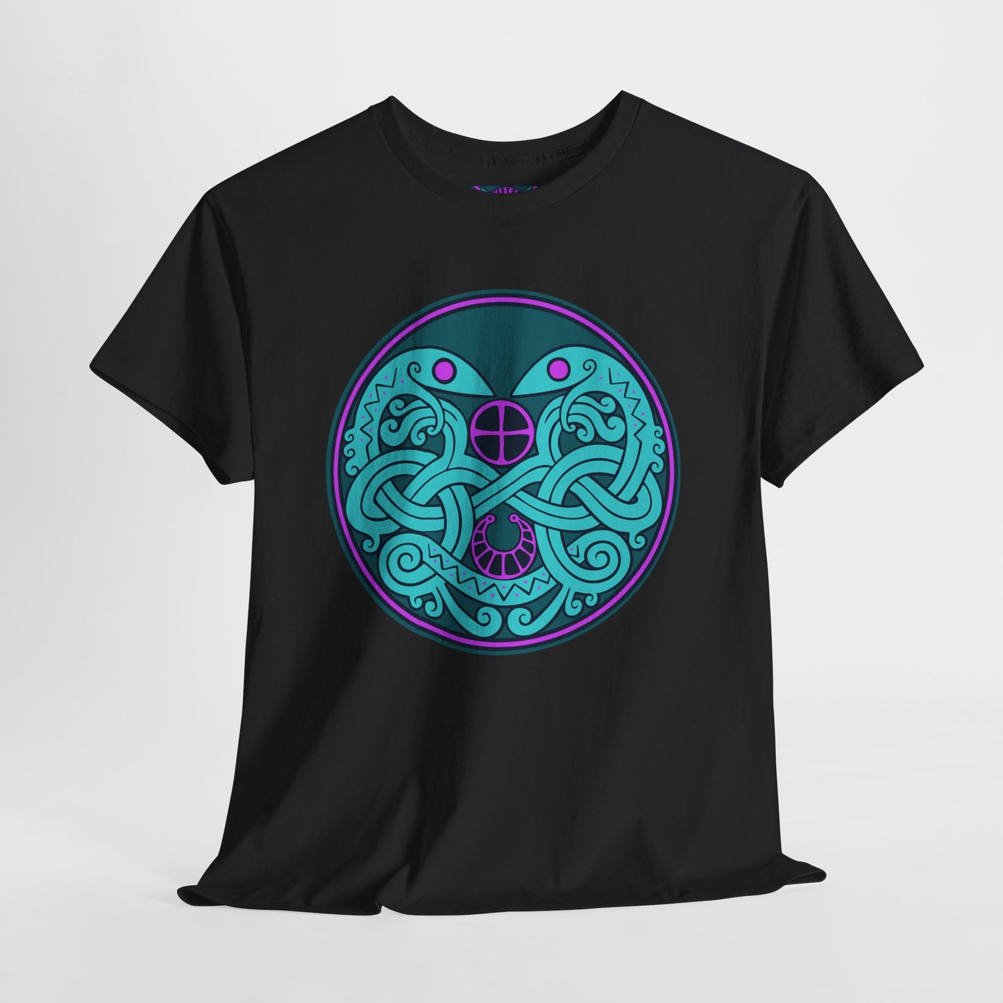 Viking Techno Snake Cult T-Shirt - Unisex Heavy Cotton Tee