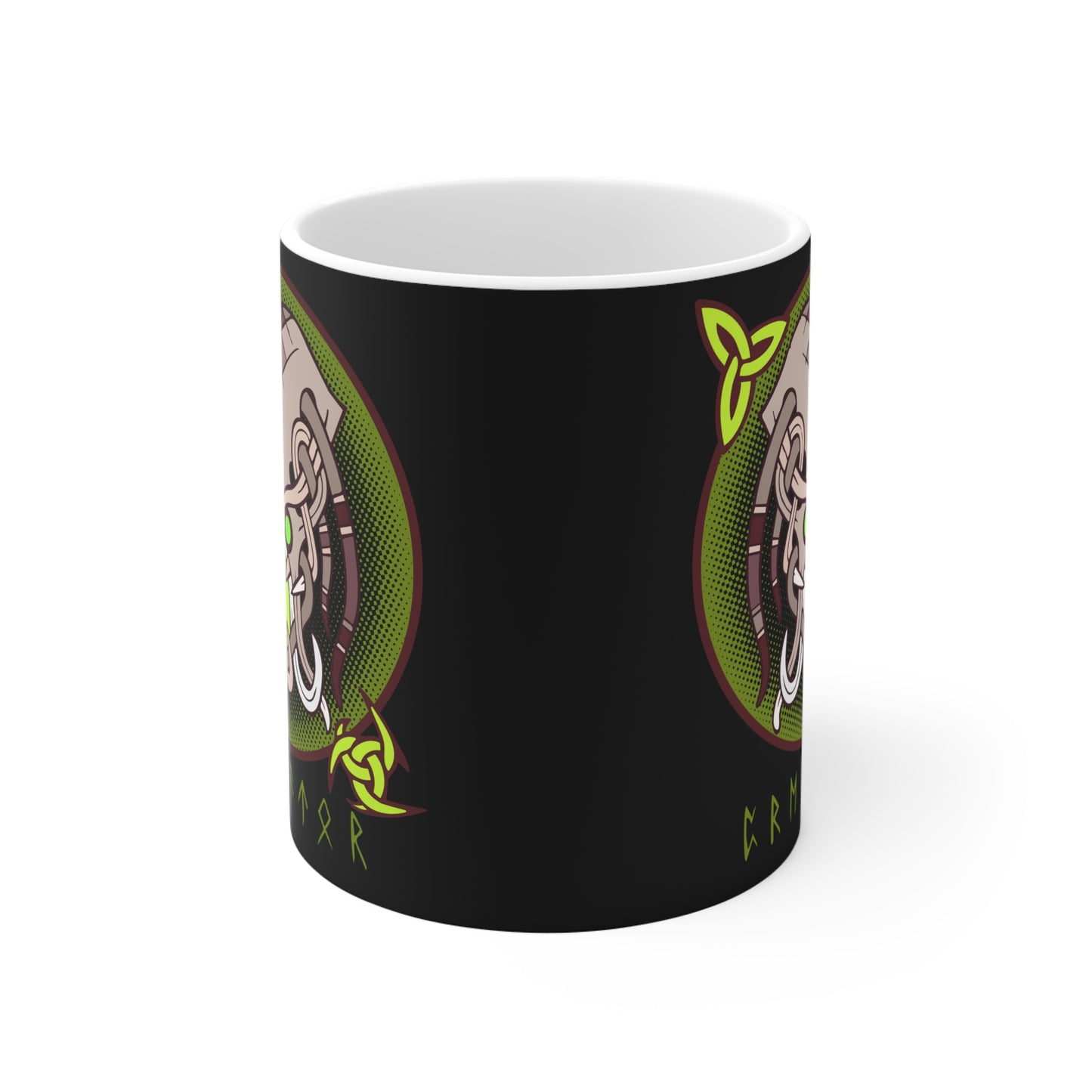 Viking-Inspired Ceramic Mug - Norse Mythology Design