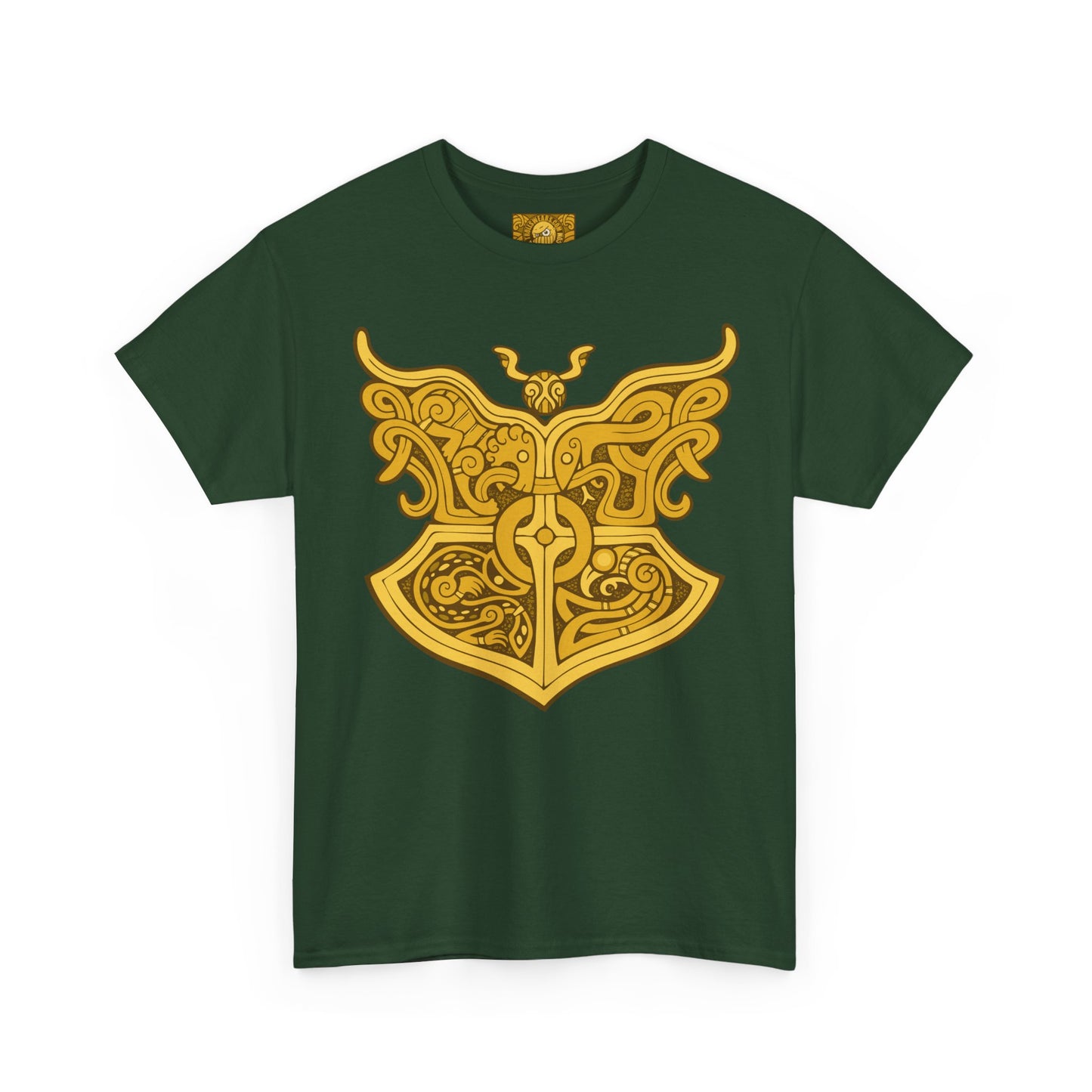 Gold Viking Style Animals Crest Unisex Tee