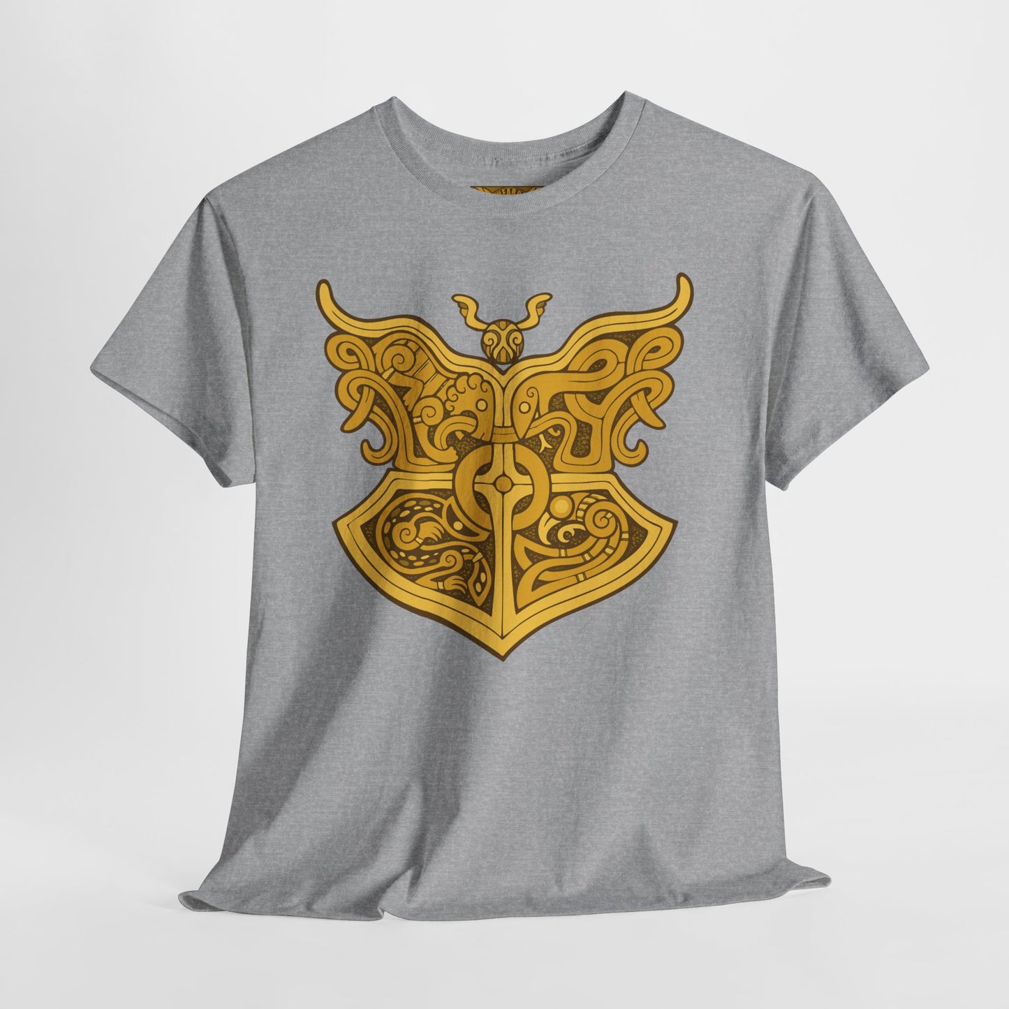 Gold Viking Style Animals Crest Unisex Tee