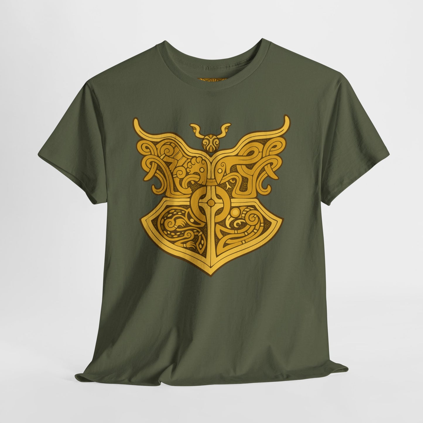 Gold Viking Style Animals Crest Unisex Tee