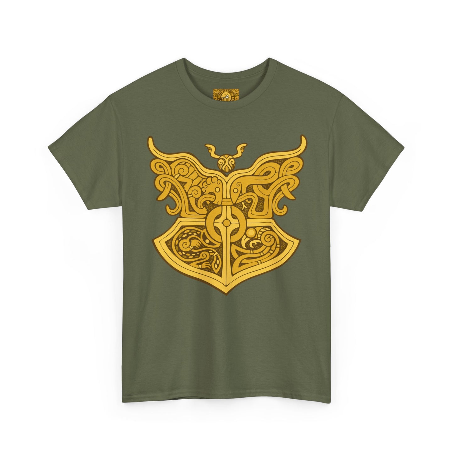 Gold Viking Style Animals Crest Unisex Tee