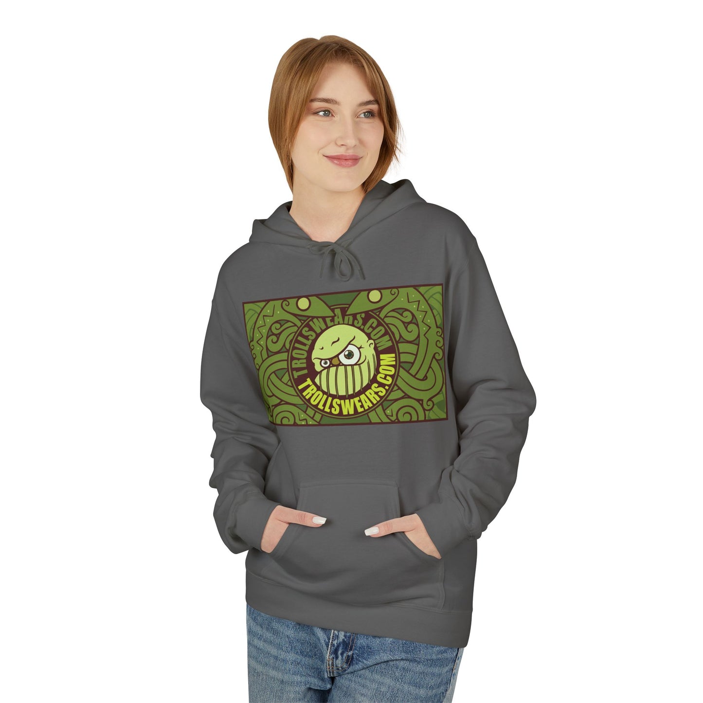 Trollswears.com Hoodie with Snake-Cult Back print