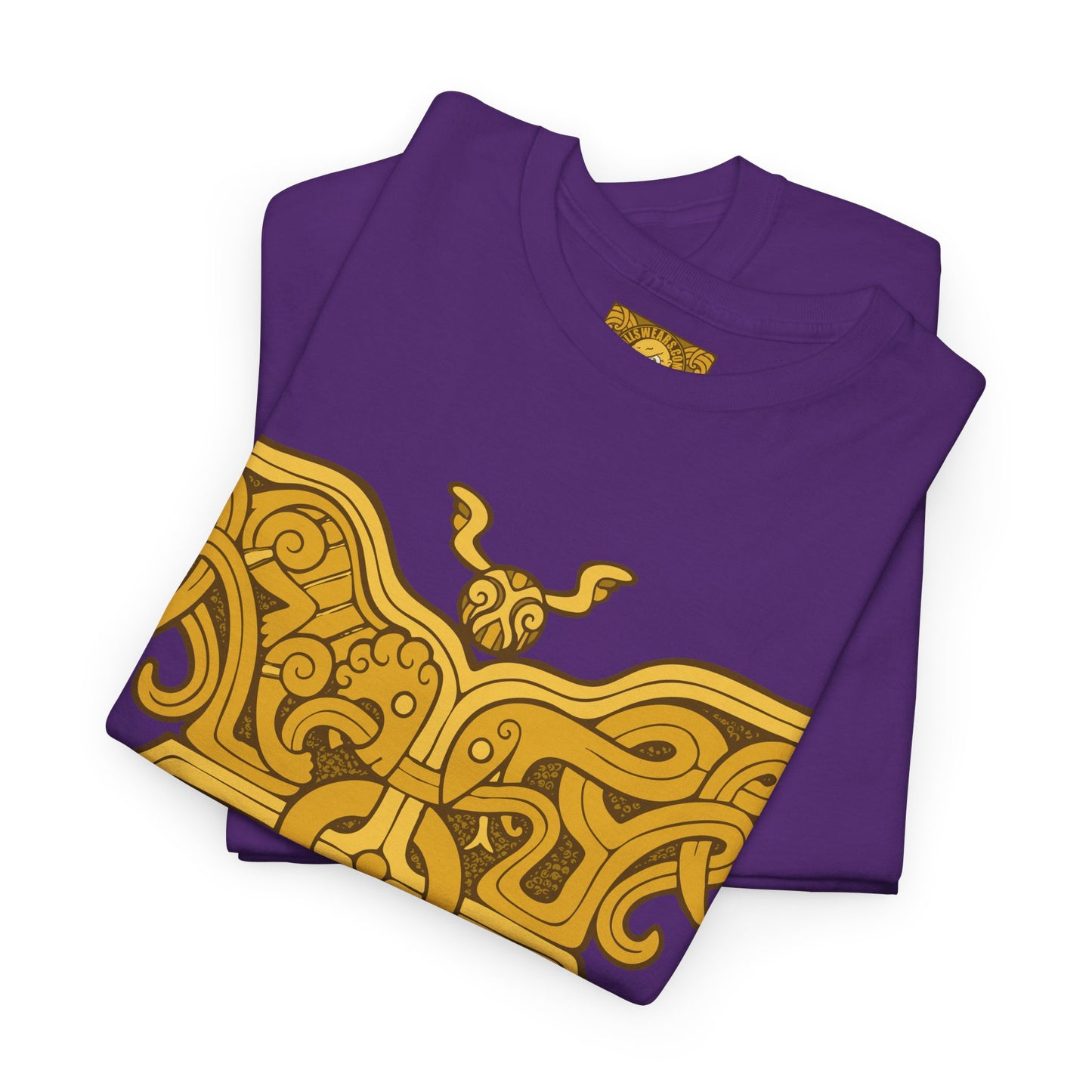 Gold Viking Style Animals Crest Unisex Tee