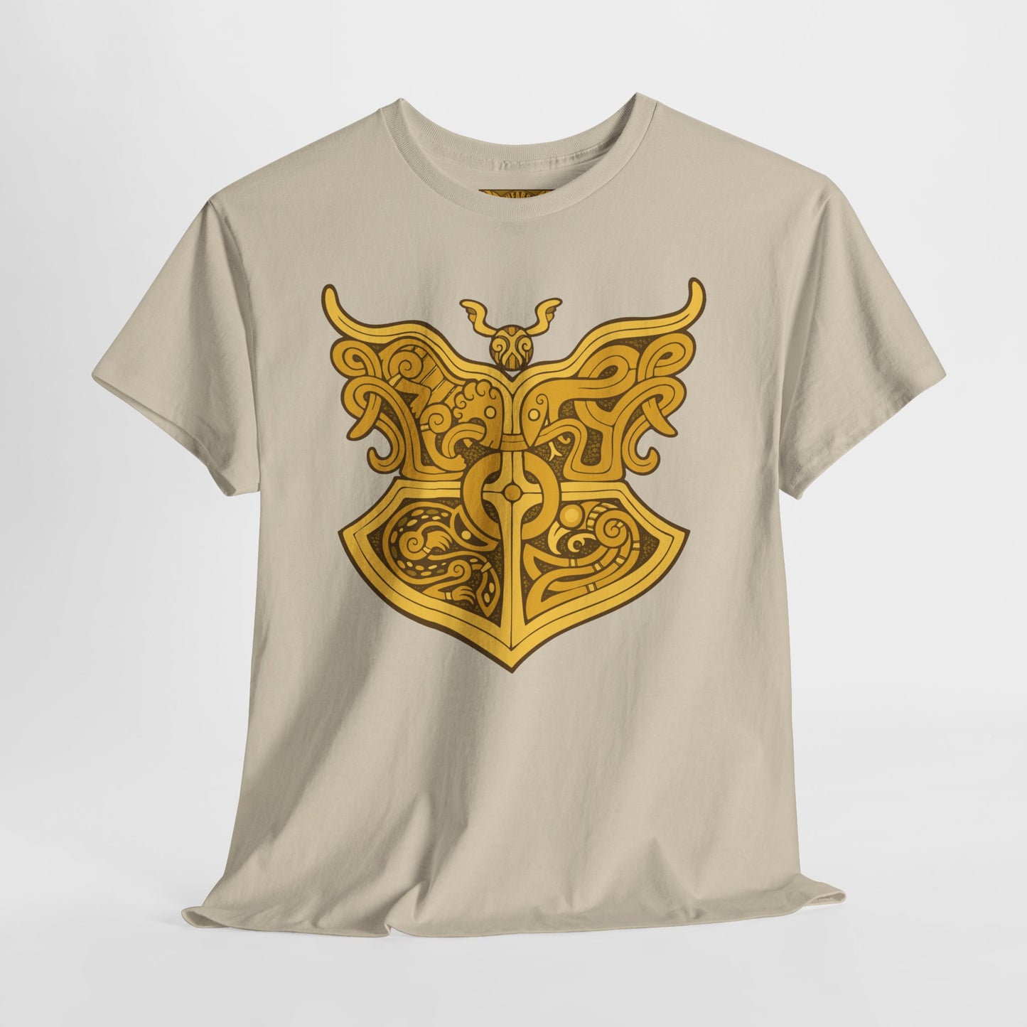 Gold Viking Style Animals Crest Unisex Tee