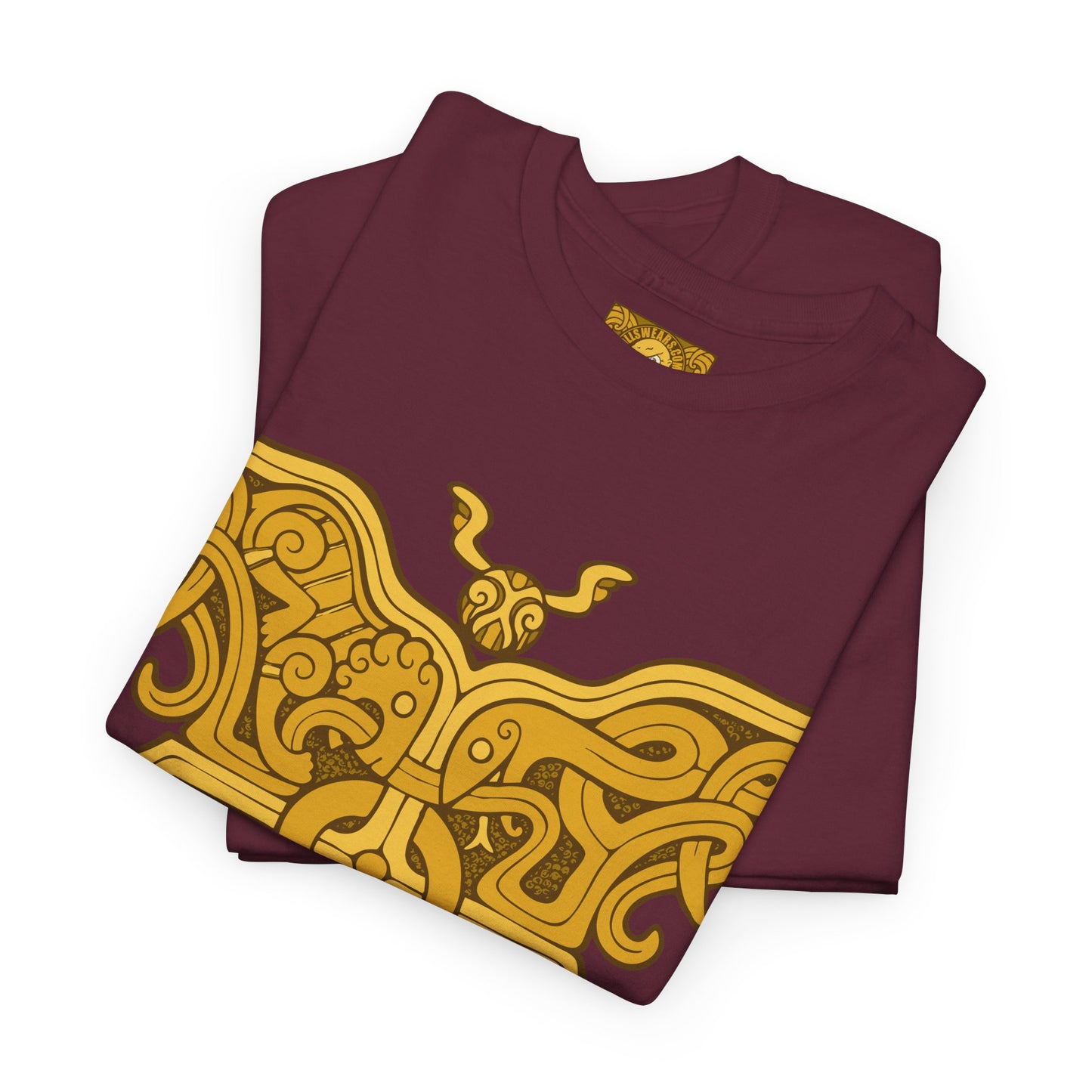 Gold Viking Style Animals Crest Unisex Tee