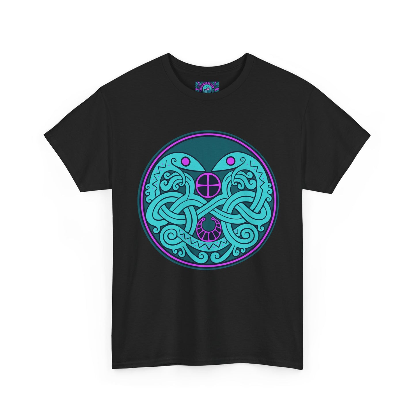 Viking Techno Snake Cult T-Shirt - Unisex Heavy Cotton Tee