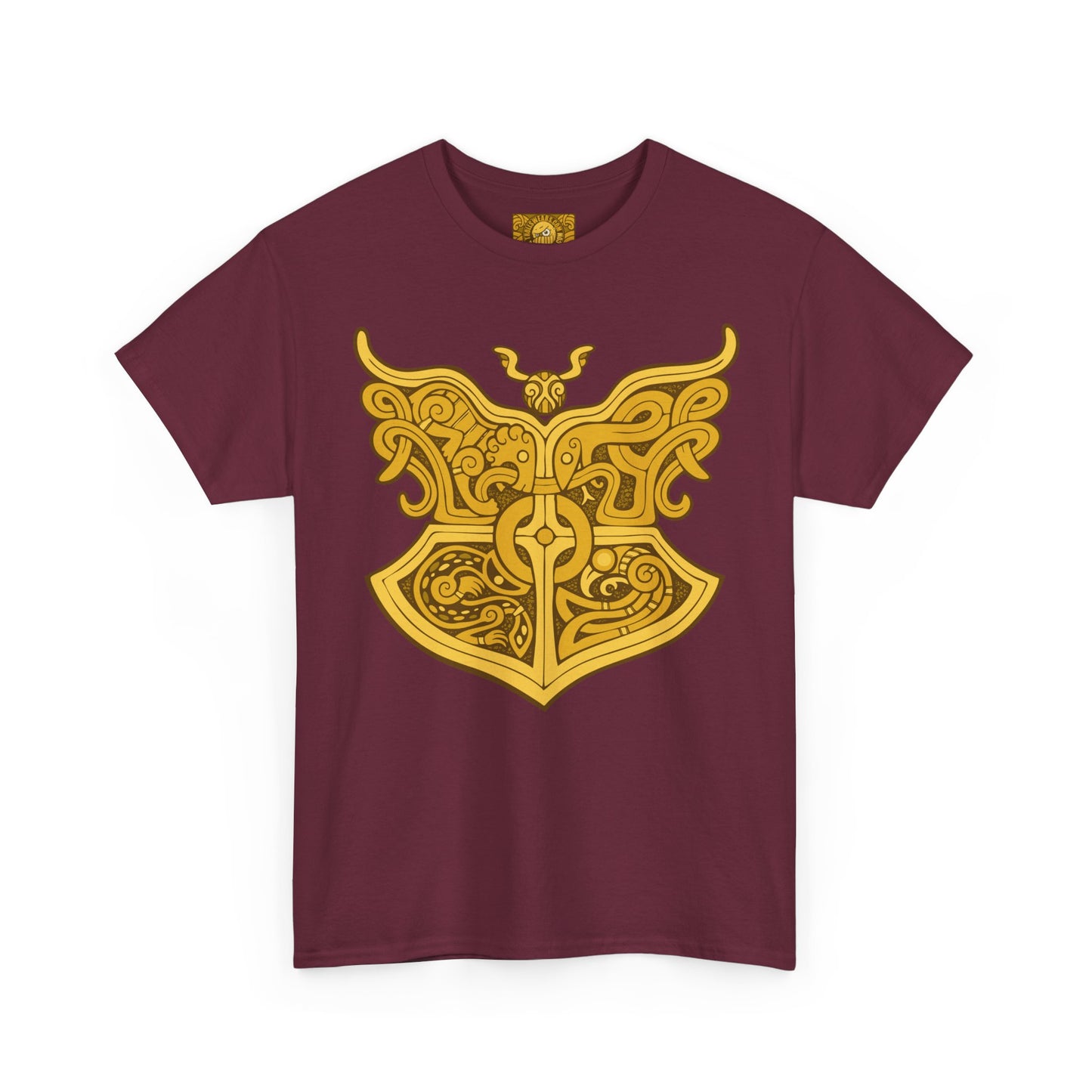 Gold Viking Style Animals Crest Unisex Tee