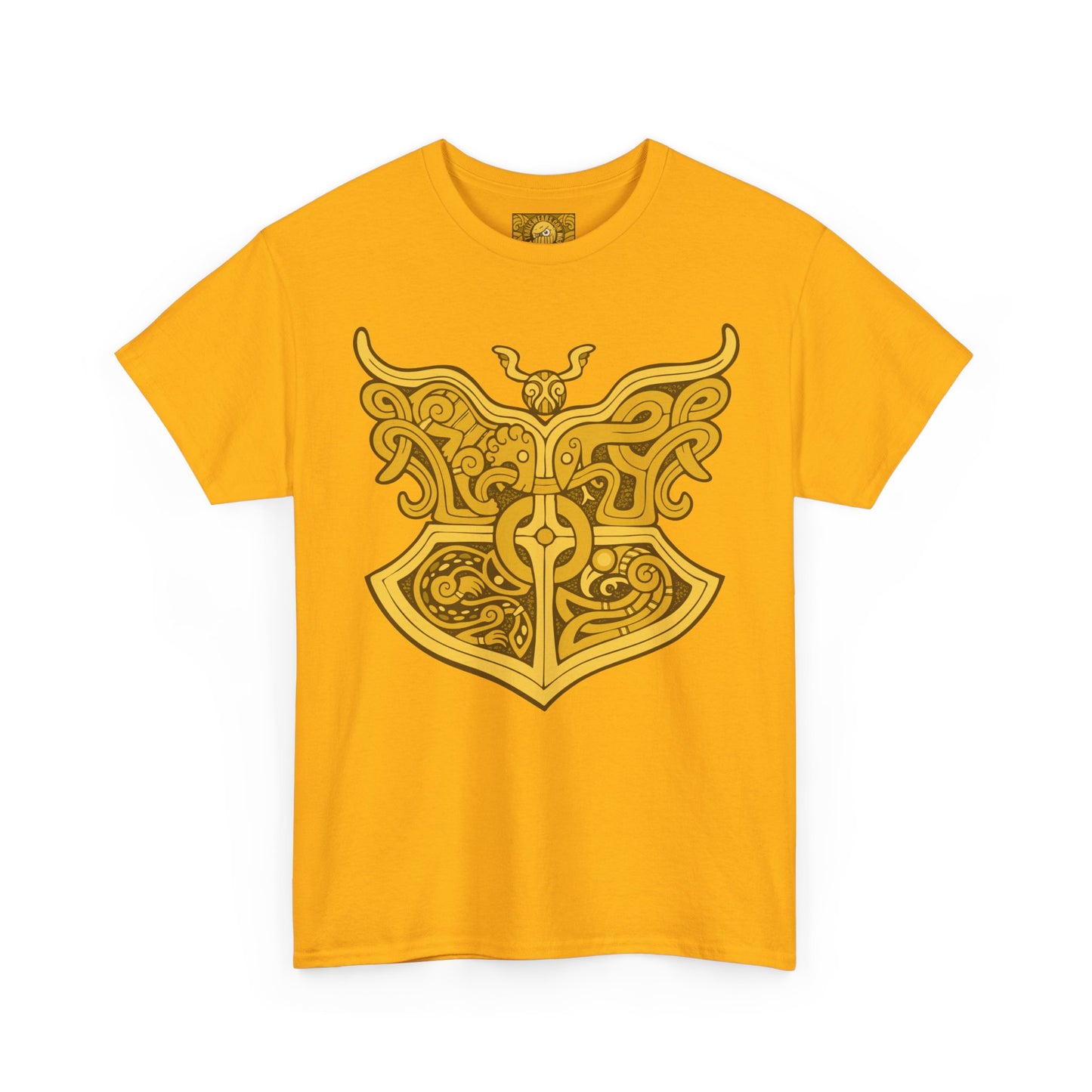 Gold Viking Style Animals Crest Unisex Tee