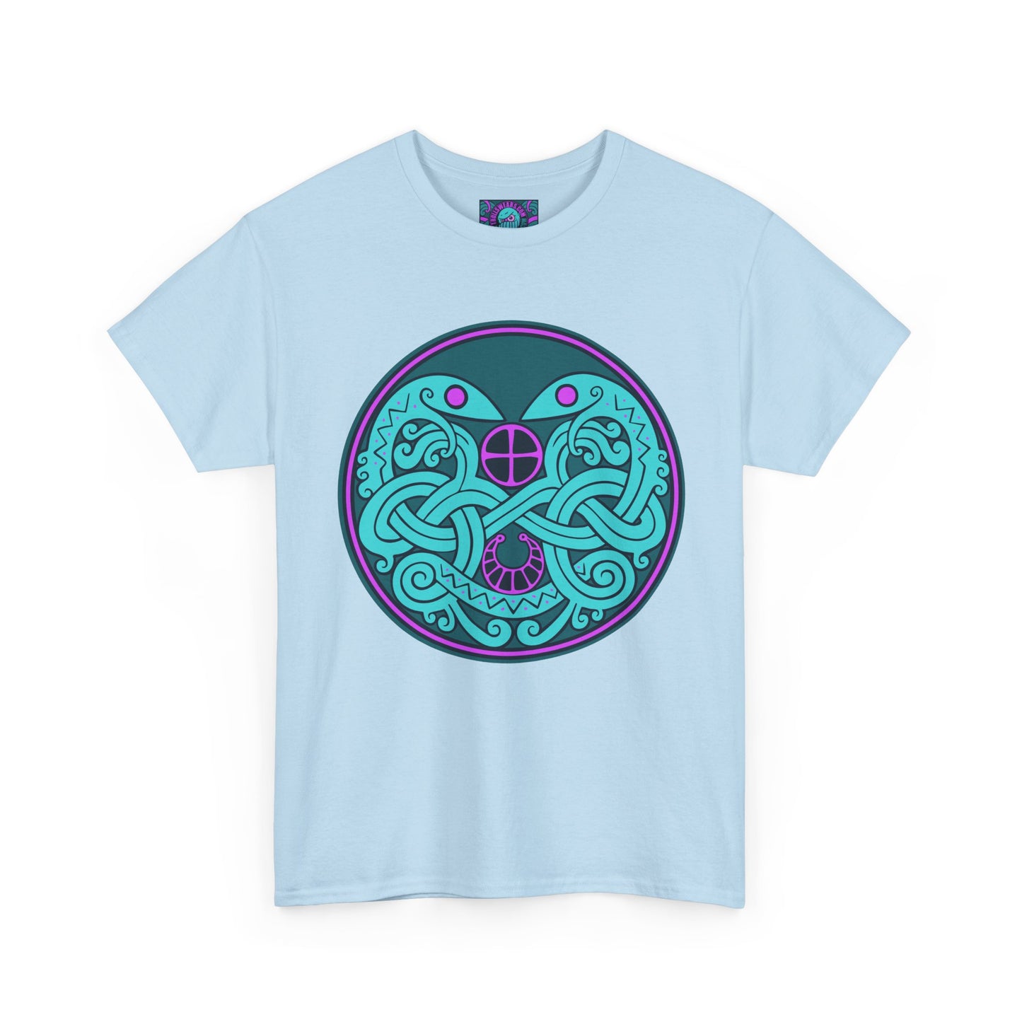 Viking Techno Snake Cult T-Shirt - Unisex Heavy Cotton Tee