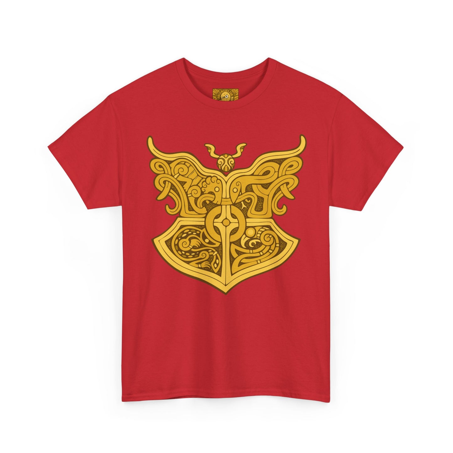 Gold Viking Style Animals Crest Unisex Tee