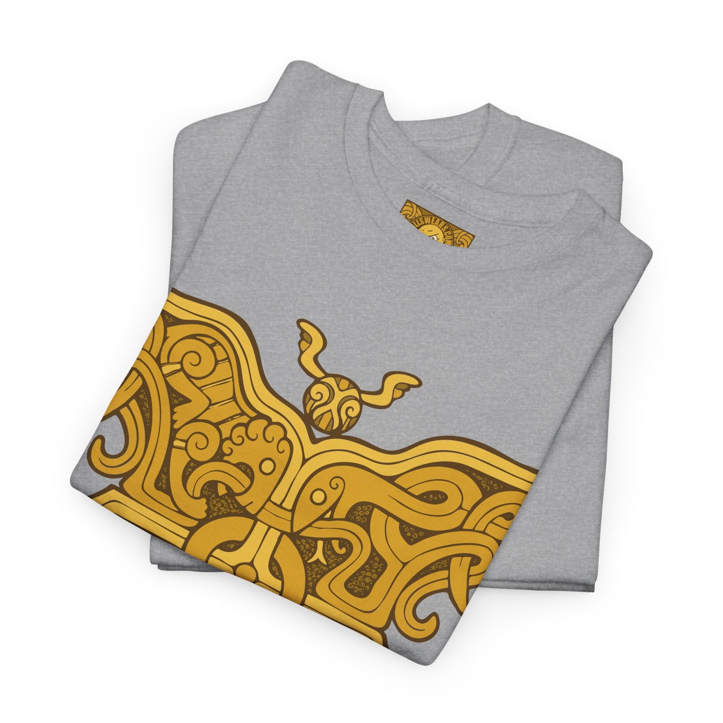 Gold Viking Style Animals Crest Unisex Tee