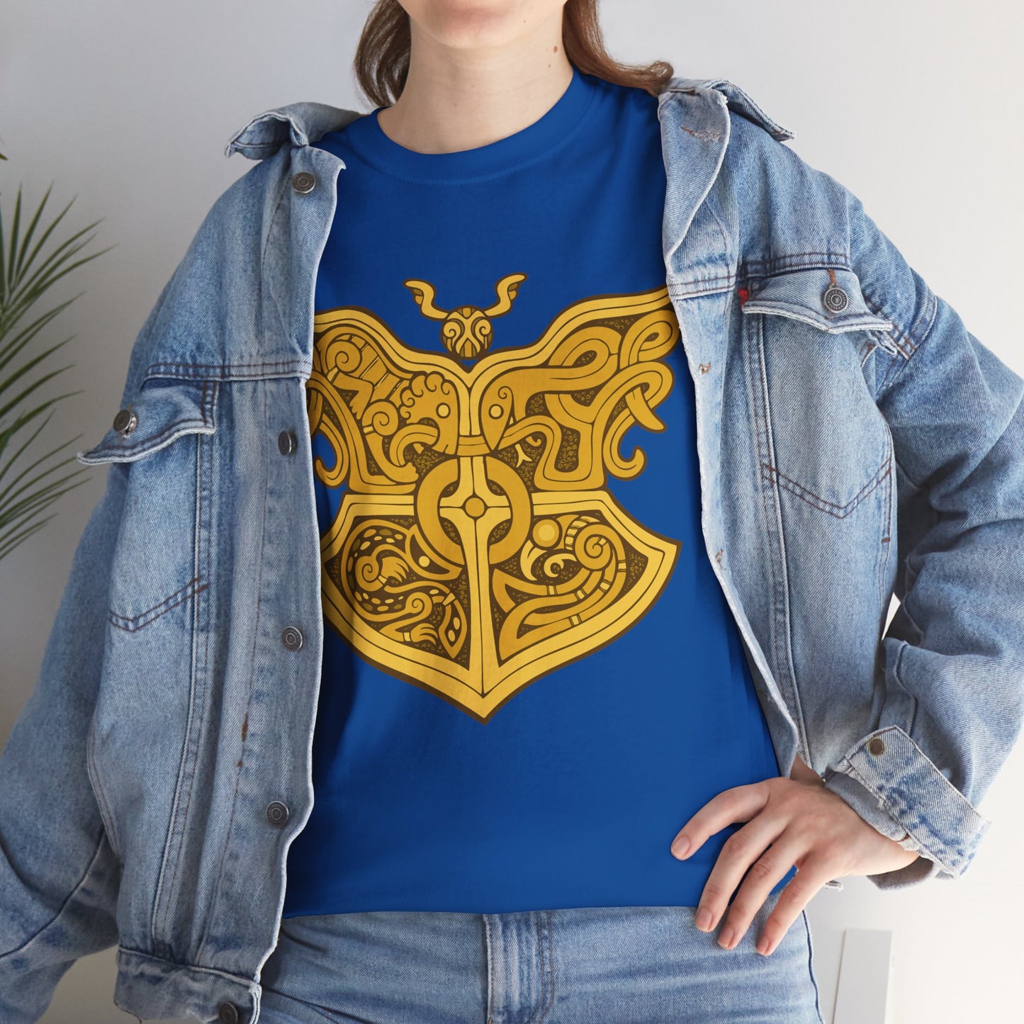 Gold Viking Style Animals Crest Unisex Tee