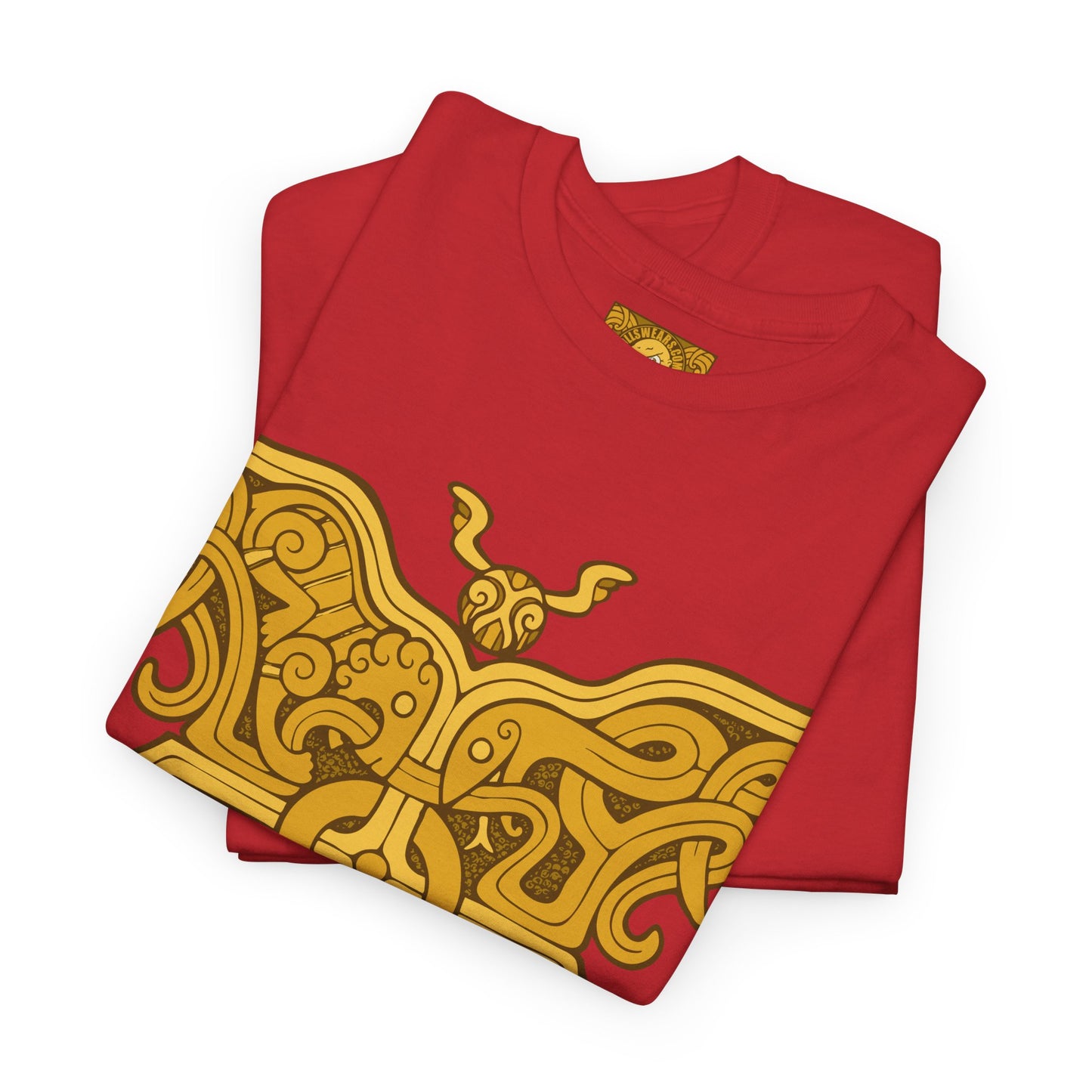 Gold Viking Style Animals Crest Unisex Tee