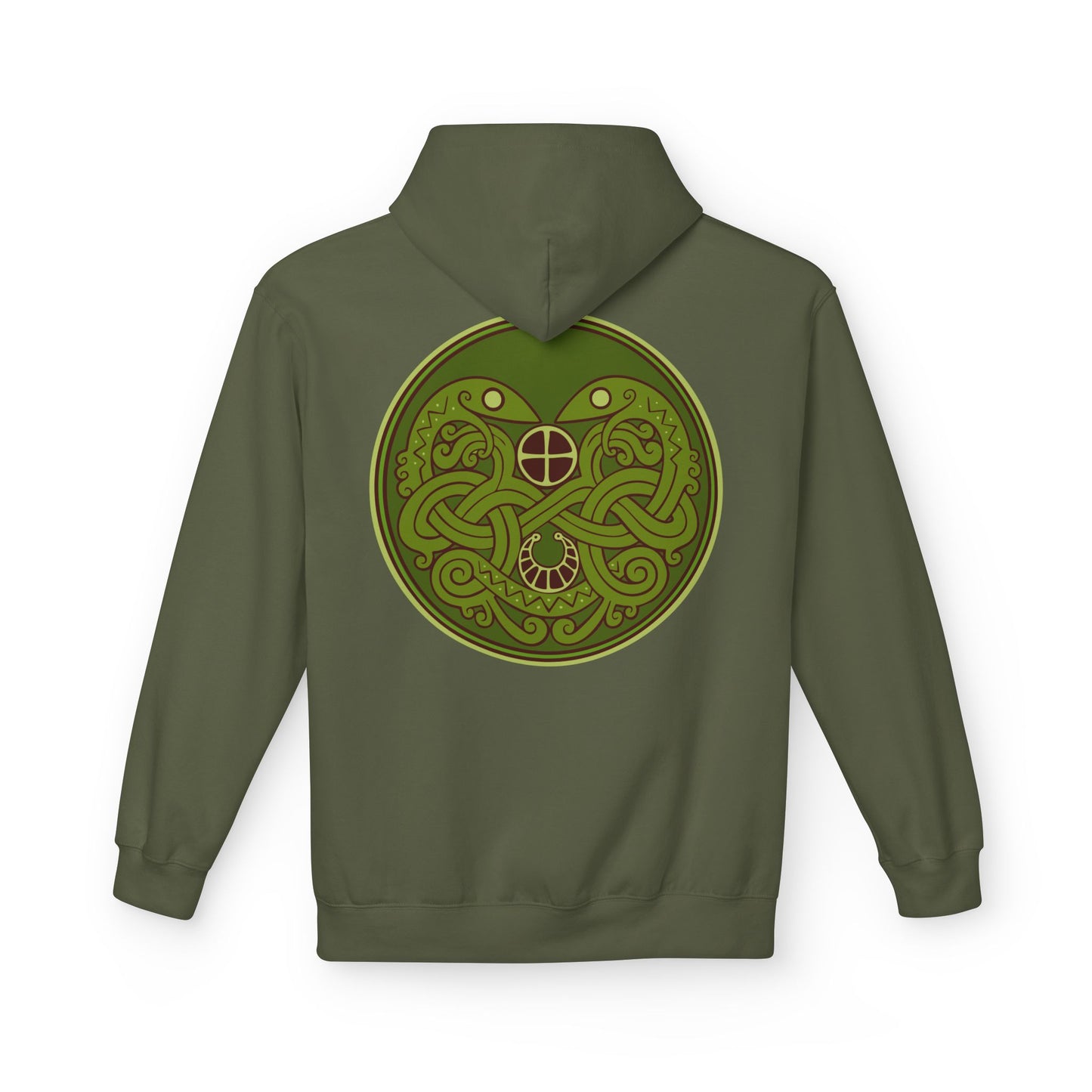 Trollswears.com Hoodie with Snake-Cult Back print