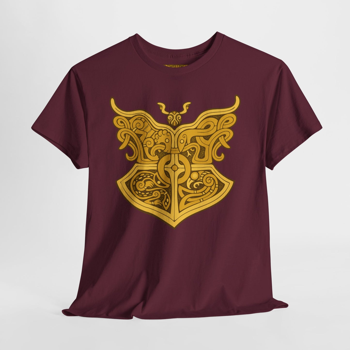 Gold Viking Style Animals Crest Unisex Tee