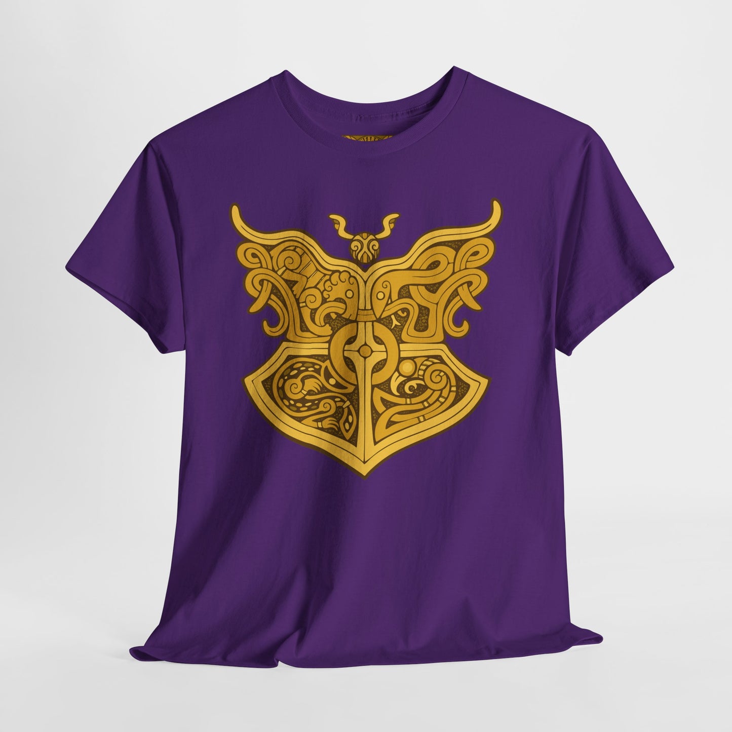 Gold Viking Style Animals Crest Unisex Tee