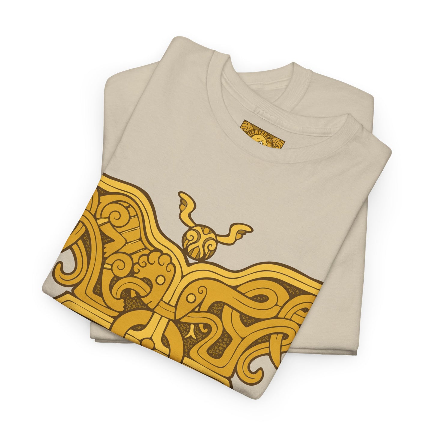 Gold Viking Style Animals Crest Unisex Tee